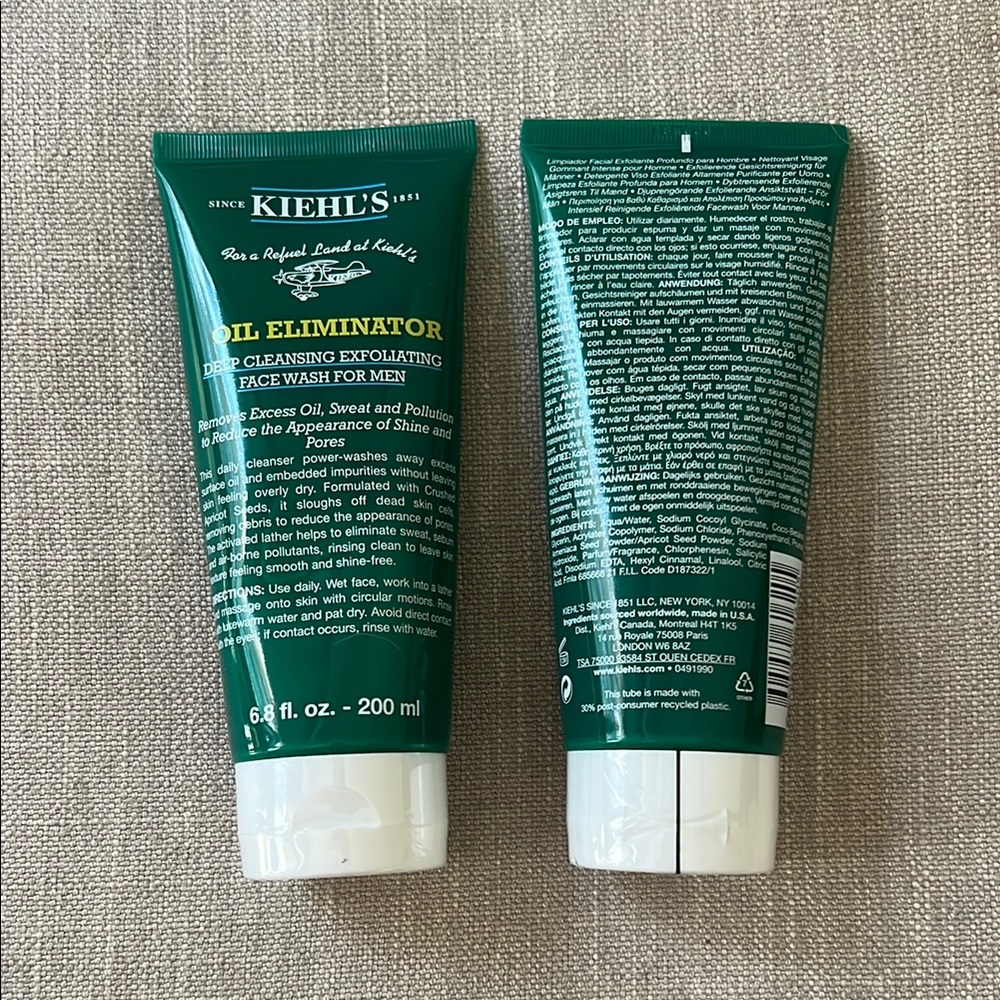 Kiehl's Oil Eliminator Deep Cleansing Exfoliating Face Wash for Men
